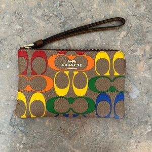 Coach corner zip wristlet LGBTQ